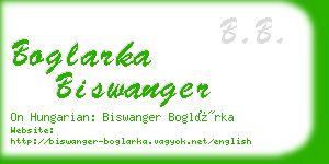 boglarka biswanger business card